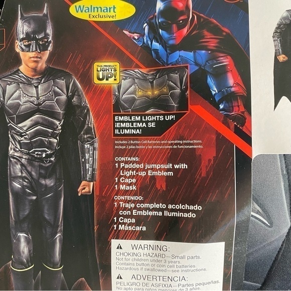 Batman Costume NWT Boys Small 6/7 Black Kids Halloween Super Hero - Picture 3 of 5